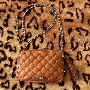 Rebecca Minkoff Tan Leather Quilted Crossbody Bag